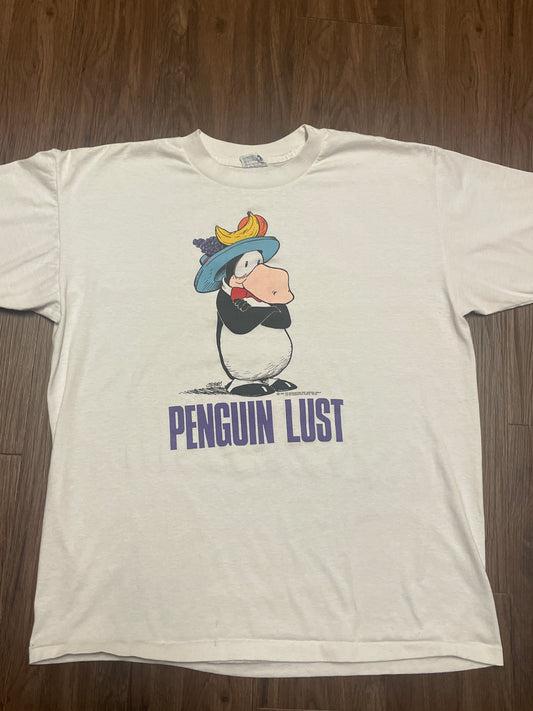 Vintage 80s Penguin Lust Comedy Tee (XL)